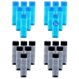 Kuber Industries Black & Blue Set of 6 Plastic Solid Water Bottle-30