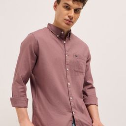 THE BEAR HOUSE Men Slim Fit Solid Button-Down Collar Casual Shirt-image-73
