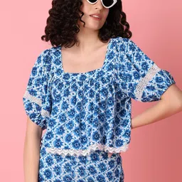 UNLIMITED Women Floral Printed Square Neck Top-image-60