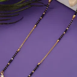 TKRB SALES Gold Plated Artificial Stones Studded And Beaded Mangalsutra-picture-13