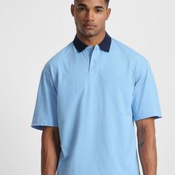VEIRDO Men Polo Collar Drop-Shoulder Sleeves Pure Cotton T-shirt-picture-37