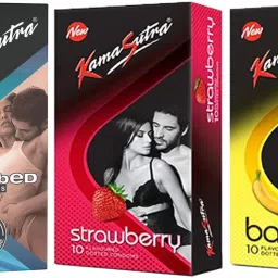 Ribbed, Strawberry And Banana Flavoured Dotted Condom-image-69