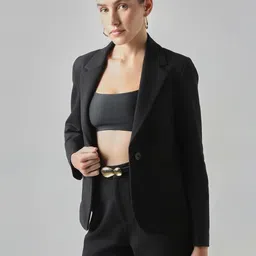 vero moda Women Solid Single Breasted Casual Blazer-picture-23