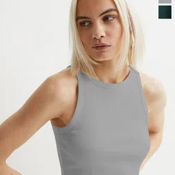 TOOCHKI Women Pack of 2 Round Neck Sleeveless Tank Crop Top-picture-32