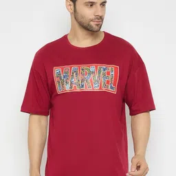 Wear Your Mind Men Avengers Printed Pure Cotton Applique T-shirt-image-60