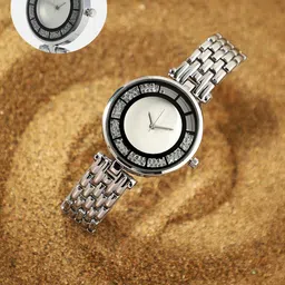 HAUTE SAUCE by Campus Sutra Women Mother of Pearl Dial & Stainless Steel Straps Digital Watch AW24_HSWC1185-14