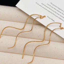 DIVASTRI Gold Alloy Earrings-image-30