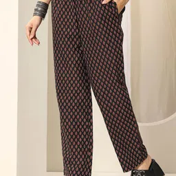 Libas Ethnic Motifs Printed Notch Neck Kurta With Trousers And Dupatta image 4