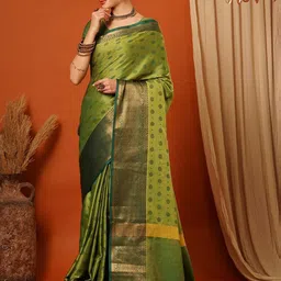 SILKWEAR Ethnic Motifs Zari Jamdani Saree-picture-39