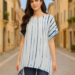 Moda Rapido Women Tie and Dye Printed Kimono Sleeve Top-picture-32