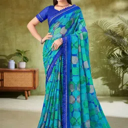 DIVASTRI Pure Chiffon Saree-image-23