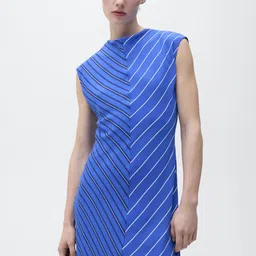 MANGO Striped A-Line Maxi Dress-picture-49