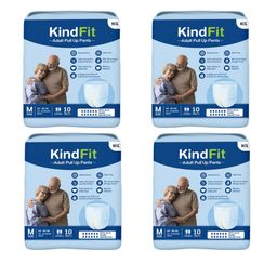 Kindfit Set Of 4 Antibacterial Adult Pull Up Pants Diapers - M - 10 Pcs Each-5