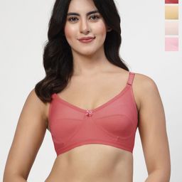 LILY Pack Of 4 Solid Full Coverage Regular Everyday Bra akihdar-52