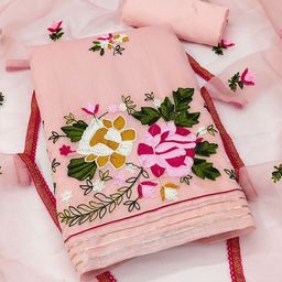 HERE&NOW Embroidered Modal Silk Unstitched Dress Material-image-85