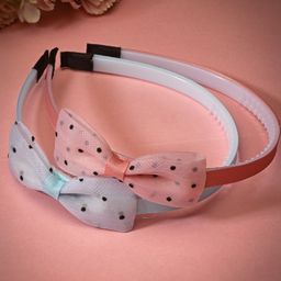 Stoln Set Of 2 Bow Designed Printed Hair Bands-4