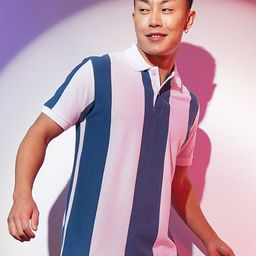 Campus Sutra Men Striped Polo Collar Cotton T-shirt-picture-41