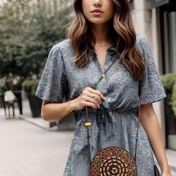 LADY QUINTON Geometric Self Design Structured Embroidered Sling Bag-image-6