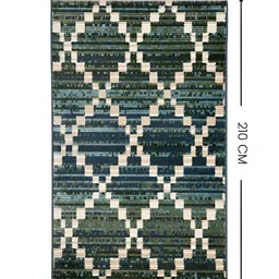 Sapana Carpet-Mats Blue Geometric No Shredding Polyester Carpet image 3