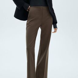 MANGO Women Mid-rise Flare Trousers-image-86