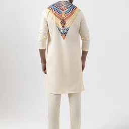 DEVOILER Men Ethnic Motifs Printed Regular Kurta with Pyjamas image 4