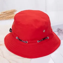 Infispace Men Red Solid Bucket Hat image 2