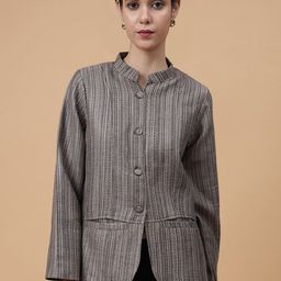 Zamour Women Geometric Tailored Jacket-picture-0