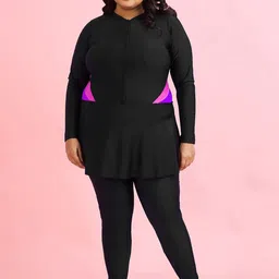 LYCOT Women Side Panels V-Neck Swimming Dress-image-54