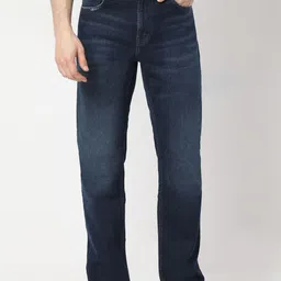 SPYKAR Men Relaxed Fit Mildly Distressed Light Fade Stretchable Jeans-picture-4