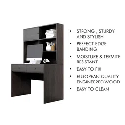 HEXA RED Grey Engineered Wood Study Table For Work From Home Students & Computer Table image 3