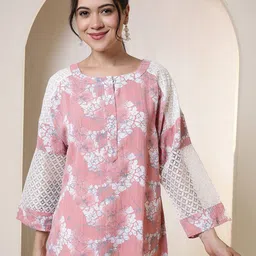 all about you Women Lace Work Printed Top-picture-42