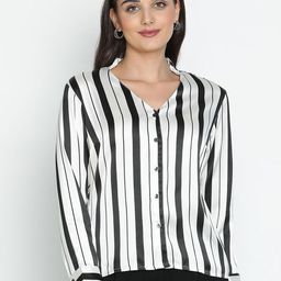 R.Code by The Roadster Life Co. Women Striped Shirt Style Top-picture-17