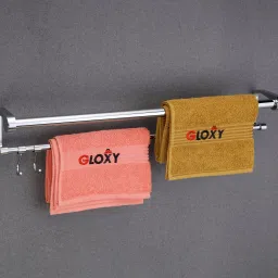Stainless Steel 24 Inch Double Layer Towel Rod with Hooks For Bathroom 24 inch 1 Bar Towel Rod-image-40