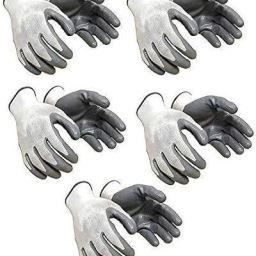 5 PAIR Cut Resistant Hand Safety Gloves Cut-Proof with Rubber Grade Nylon Gloves Nylon, Rubber Safety Gloves-image-58
