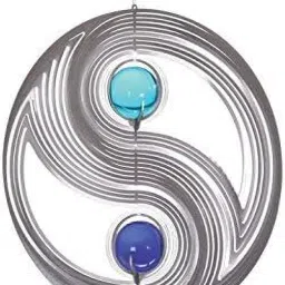 Yin Yang Crystal Wind Spinner| Crystal Ball-Feng Shui 3D Stainless Steel Stainless Steel Wind Spinner-image-8