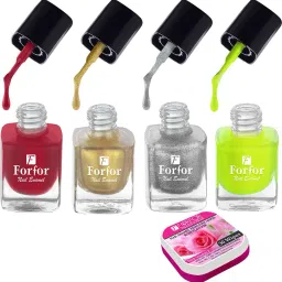 Perfect Stay Trendy Safe & Fast Dry ,Nail Art ,Glossy Finish Nail Polish Combo-114
