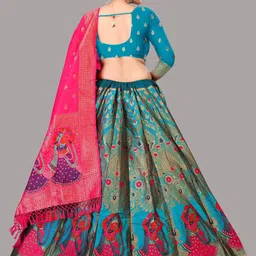 Warthy Ent Semi-Stitched Lehenga & Unstitched Blouse With Dupatta image 4