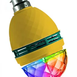 SPARK WORLD Yellow Textured Rotating Disco LED Ceiling Lamp-26