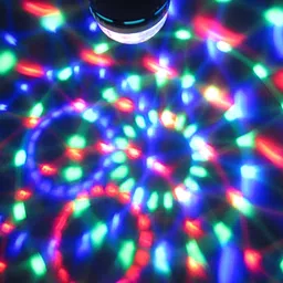 SPARK WORLD Yellow Textured Rotating Disco LED Ceiling Lamp image 4