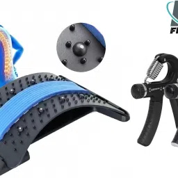 Combo Of Magic Back Support With 2PC Hand Gripper For Men & Women Fitness Accessory Kit Kit-image-21