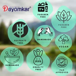 Deyomkar Set of 2 Herbal Neem Face Wash with Sandalwood Soap And Charcoal Soap image 5