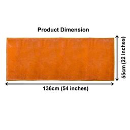 Kuber Industries Orange Solid Velvet Rectangular Floor Runner image 3