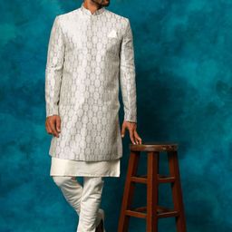VASTRAMAY Embroidered Indo-Western Sherwani Set-56