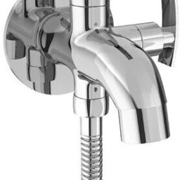 Brass 2-Way Nozzle Tap Double Handle Faucet with Flange for Connection Bathroom Faucet Set-image-66