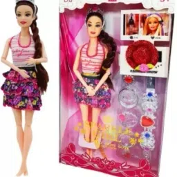 sparkle girl doll with long and gorgeous hairs DH49 (Multicolor)-18