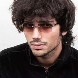 Ted Smith Unisex Rectangle Sunglasses With UV Protected Lens TS-SOLITIARE_C6-2