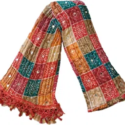 Art Silk Printed Multicolor Women Dupatta-image-54