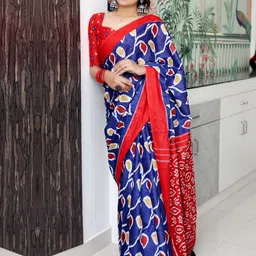 Mitera Floral Ikat Saree-picture-42