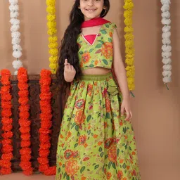 Sangria Girls Printed Lehenga Choli-image-112