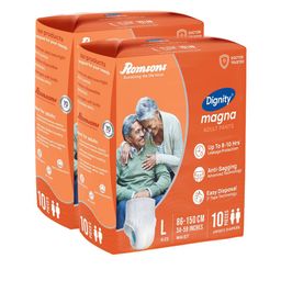 Dignity Set Of 2 Disposable Adult Diapers - L- 10 Pcs Each-image-20